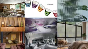A mosaic of images that show interior design and product design as inspiration | Glasslake Funding