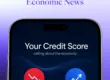 Glasslake Funding graphic illustrating the connection between economic news and credit scores, featuring a smartphone displaying an incoming call from "Your Credit Score" beneath the headline, "Your Credit Score Called... It Wants Better Economic News."